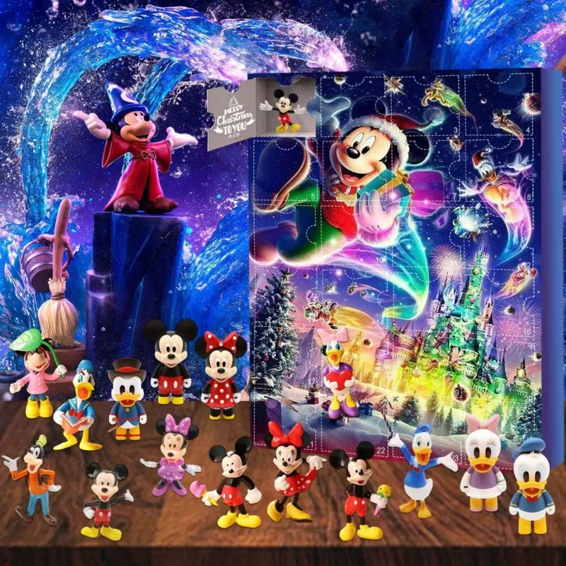 

Disney Mickey Minnie Christmas Advent Calendar Toy Cartoon Character Juguetes Descends To Surprise Children with Halloween Gifts