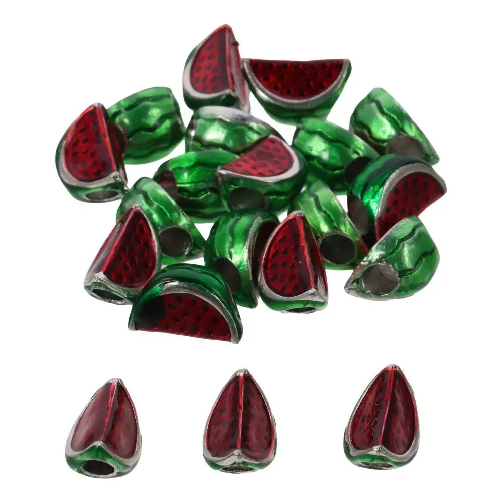 

Alloy Watermelon Beads Red Accessories for Handmade Chain Watermelon Fruit charms Handmade Crafts Lovers