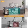 67" L Shaped Desk with Drawers,Computer Office Desk with Storage Shelves & Power Outlet, Reversible Gaming Desk with LED Lights 4