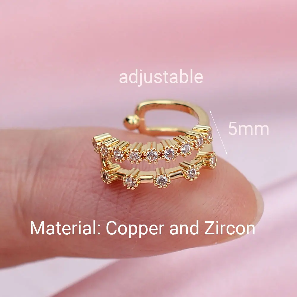 1Pc Neue Kristall CZ Clip Auf Ohrring Blatt Ohr Manschette Ohne Piercing Helix Knorpel Ohr Clip Ohr Wrap Für frauen Teen Party Schmuck – Detail 28