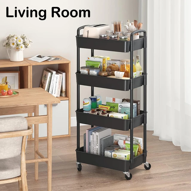 집안을 깔끔하게 정돈하고 공간을 효율적으로 활용할 수 있는 다목적 다기능 바퀴 달린 트롤리 정리함