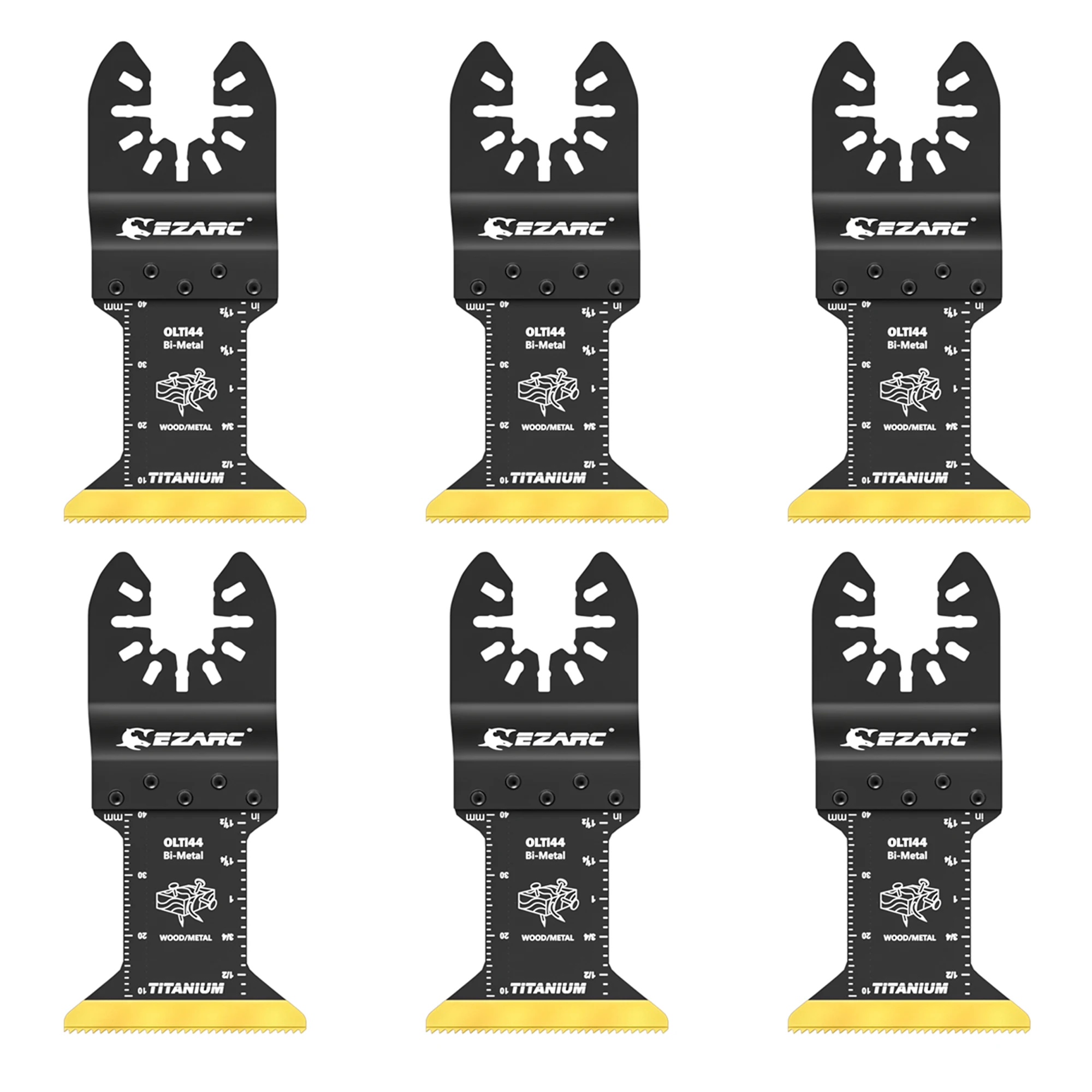 3/6PCS Titanium Oscillating Blade Saw Blades, Oscillating Tool Accessory Multifunctional Tool Cutting Wood Nails Plastic