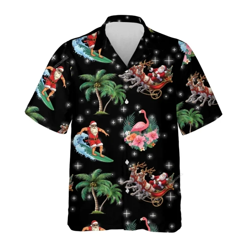 thumbnail image 1 of Camisa holgada de manga corta con estampado 3D de Animel divertido para hombre, estilo hawaiano, para vacaciones en la playa, estilo vintage, informal, de verano, 1 of 5