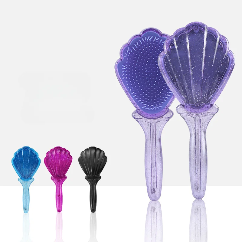The New Transparent Hairdressing Hair Brush Portable Shell Comb Airbag Massage Hair Care Cute Cartoon Rainbow Comb