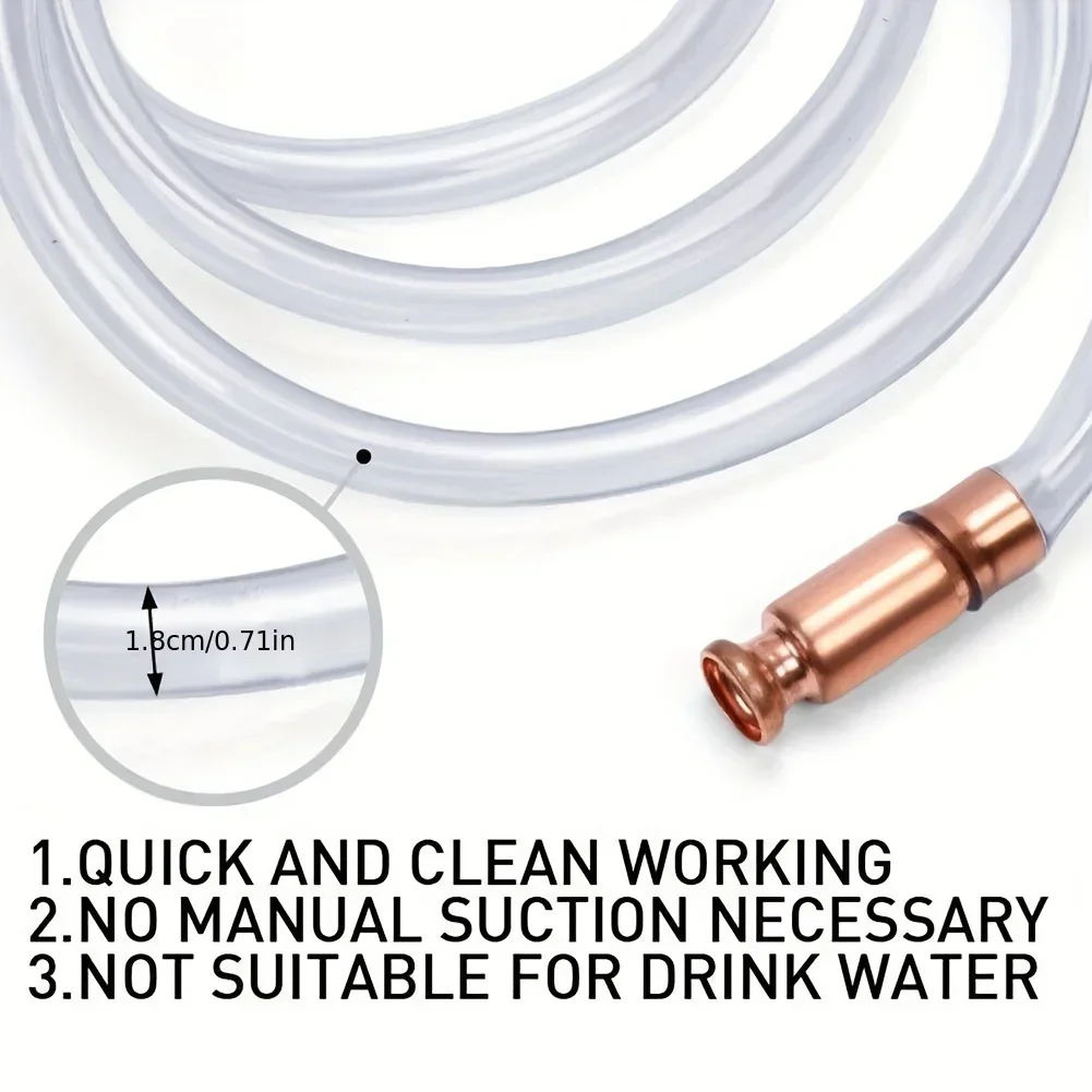 Automobile Oil Suction Pump Manual Extractor with Red Copper Siphon Refueling Pipe