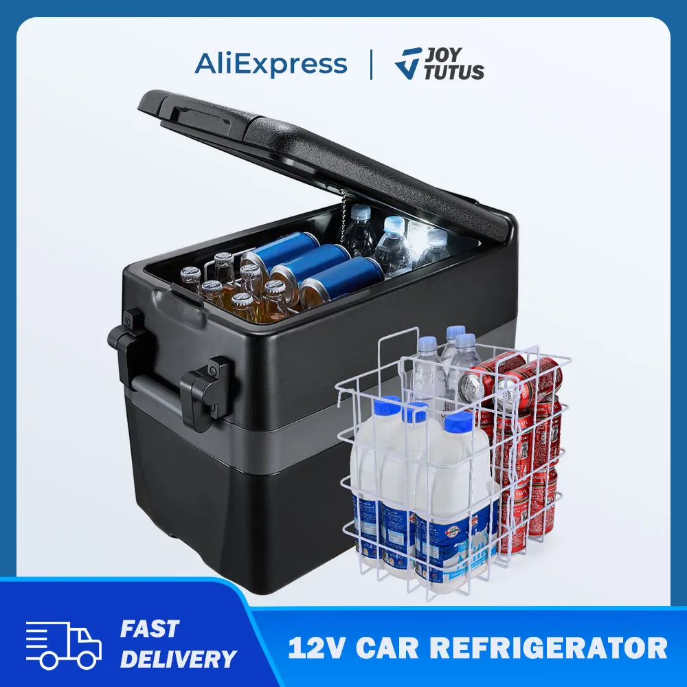 Joytutus 32/40/50L Car Fridge 12V Portable Compressor Refrigerator Mini