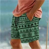 Simple Geometric Patterns Beach Short Fashion Casual Mens 3D Printed Summer Short Pants Trend Streetwear Oversized Swim Trunks 3