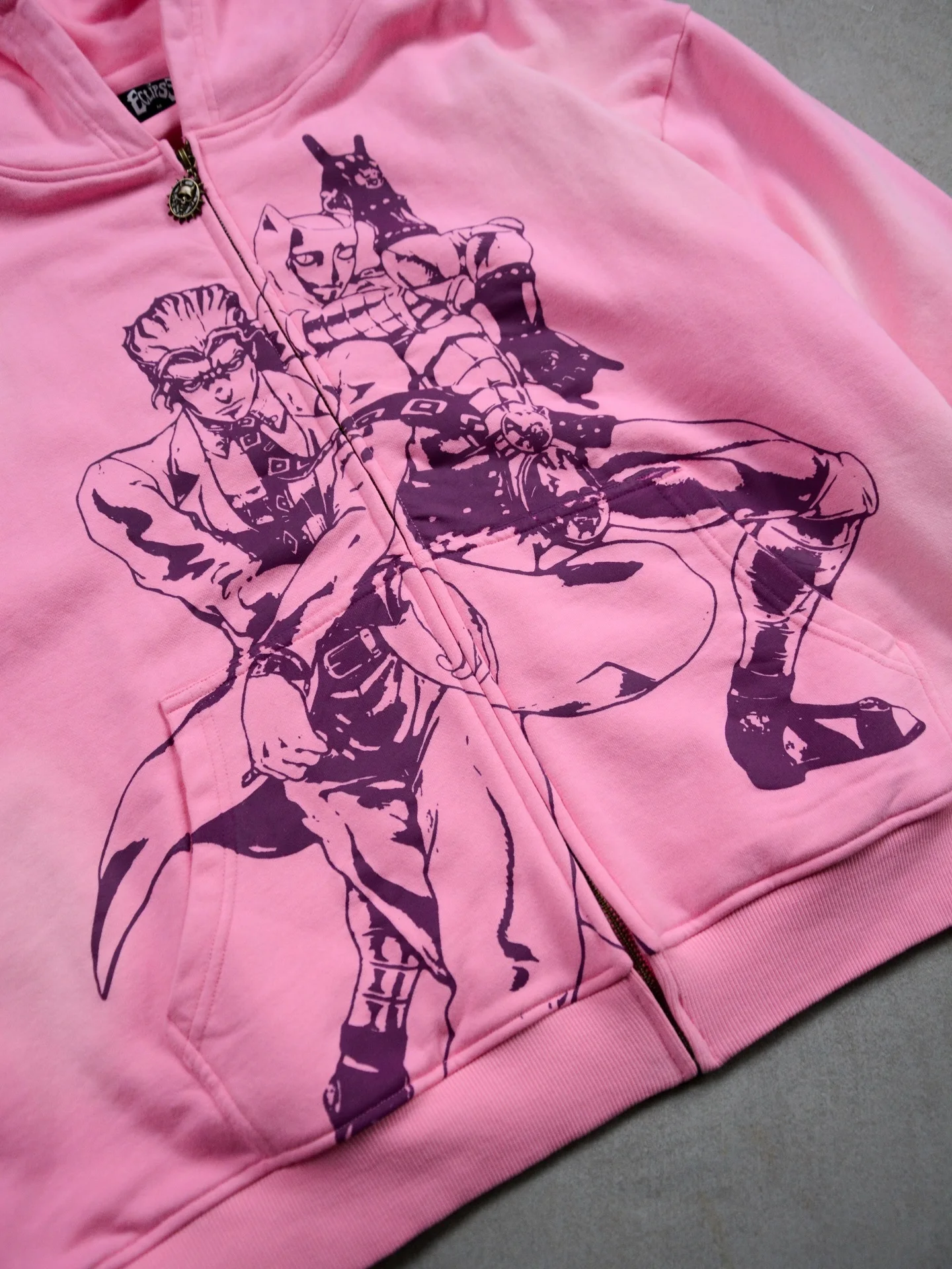 Jojo Bizarre Adventure Patchwork Zip Up Hoodies Men Oversized Embroidery Hoodie Hip Hop Couples Harajuku Y2k Street Sweatshirt
