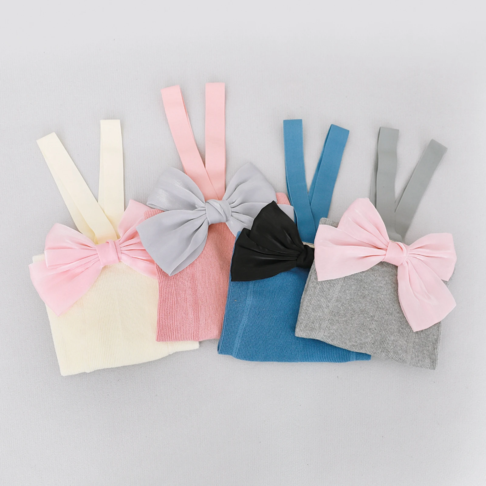 Infant Baby Girls Elastic Suspender Pants Cute Overalls Newborn Bowknot Pantyhose Socks Tights Stockings Ribbed Cotton Leggings knit tights girls pantyhose children stockings suspender leggings