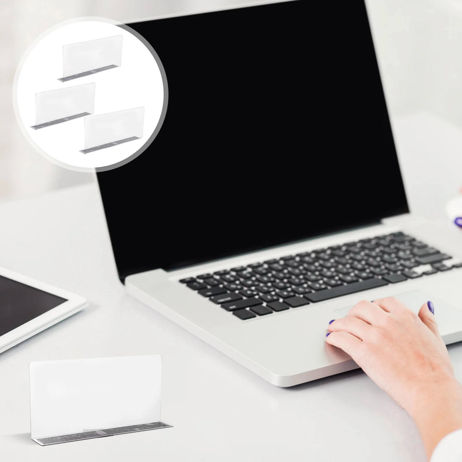 

3 Pcs Supermarket Sorting Baffle Shelf Dividers for Shelves Goods Classification Boards Sweater Slick Commodity Pvc Clapboards