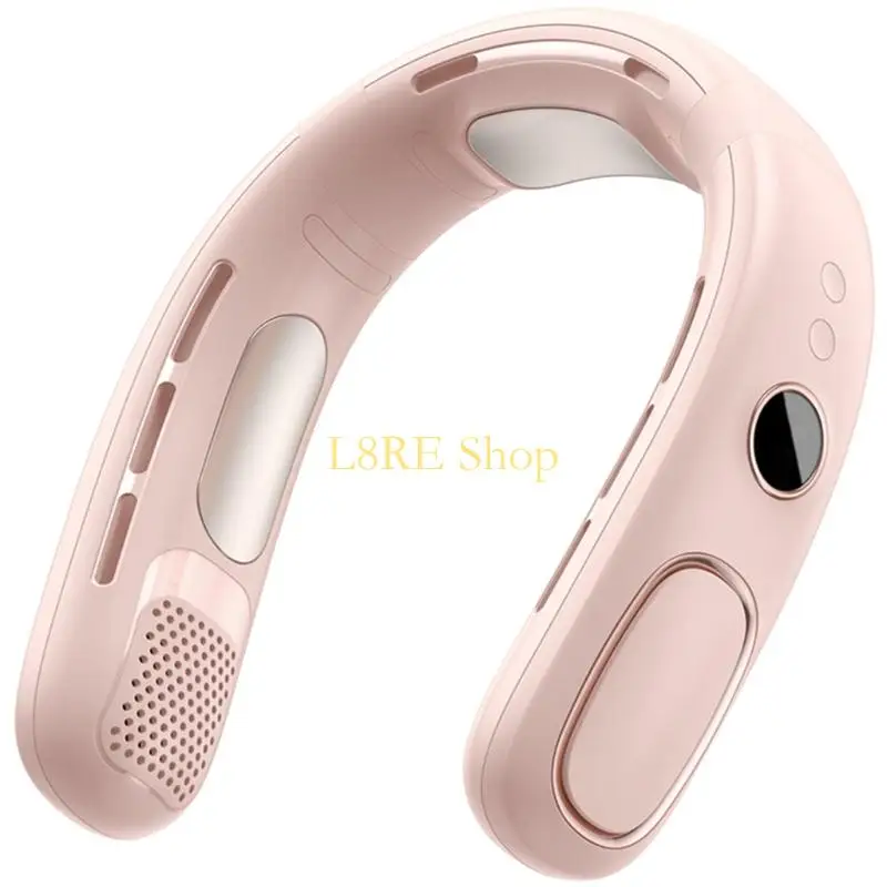 L8RE Portable Air Conditioner Lightweight Wearable Fan for Adults and Kids Miniature Rechargeable Hanging Necks Cooling Fan
