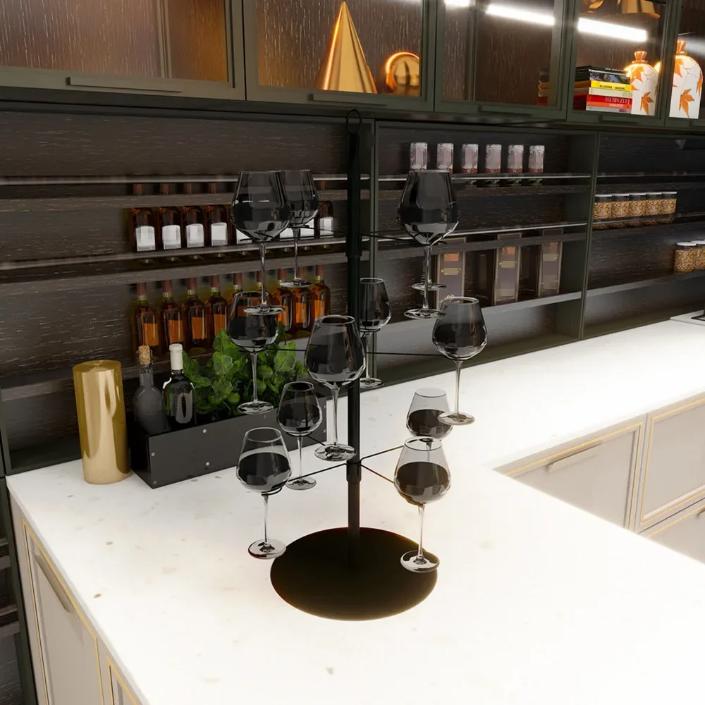 Champagne Tower, Metal Drink Tower for Parties Champagne Glass Holder, 3 Tiers-12 Brackets, for Bar Stand, Cocktail Tree Stand