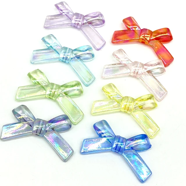 Lot de 10 perles acryliques en forme de nœud papillon, 34x20mm, pour la fabrication de bijoux, accessoires faits à la main | AliExpress