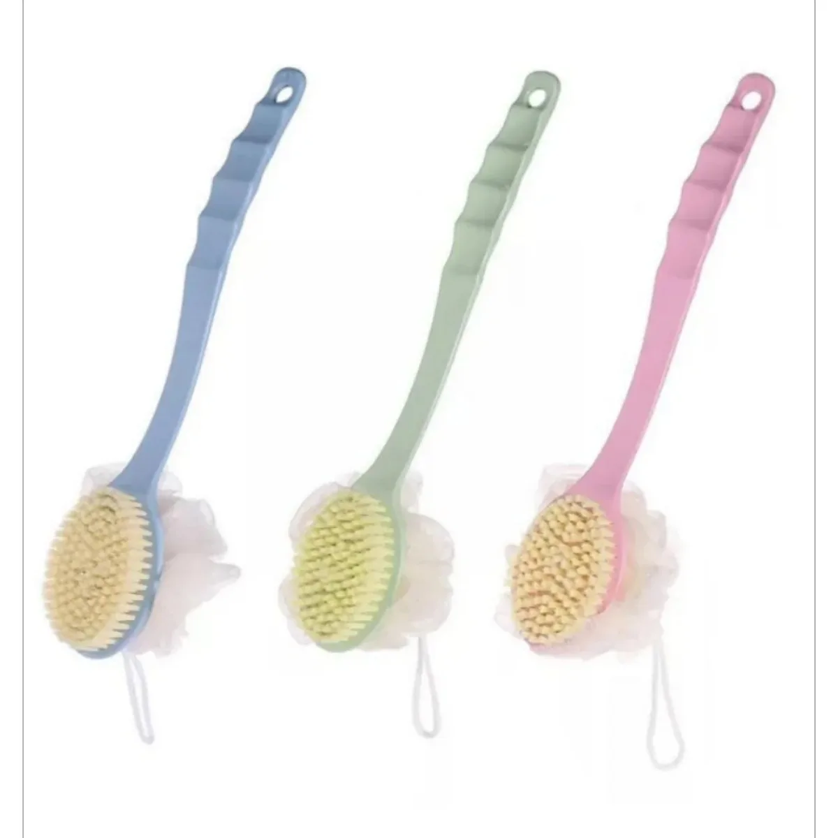 Soft Body Scrubber Shower Exfoliating Scrubs Long Handle Bath Brush Exfoliator Skin Massager Cleaning Brush Bathroom Accessories