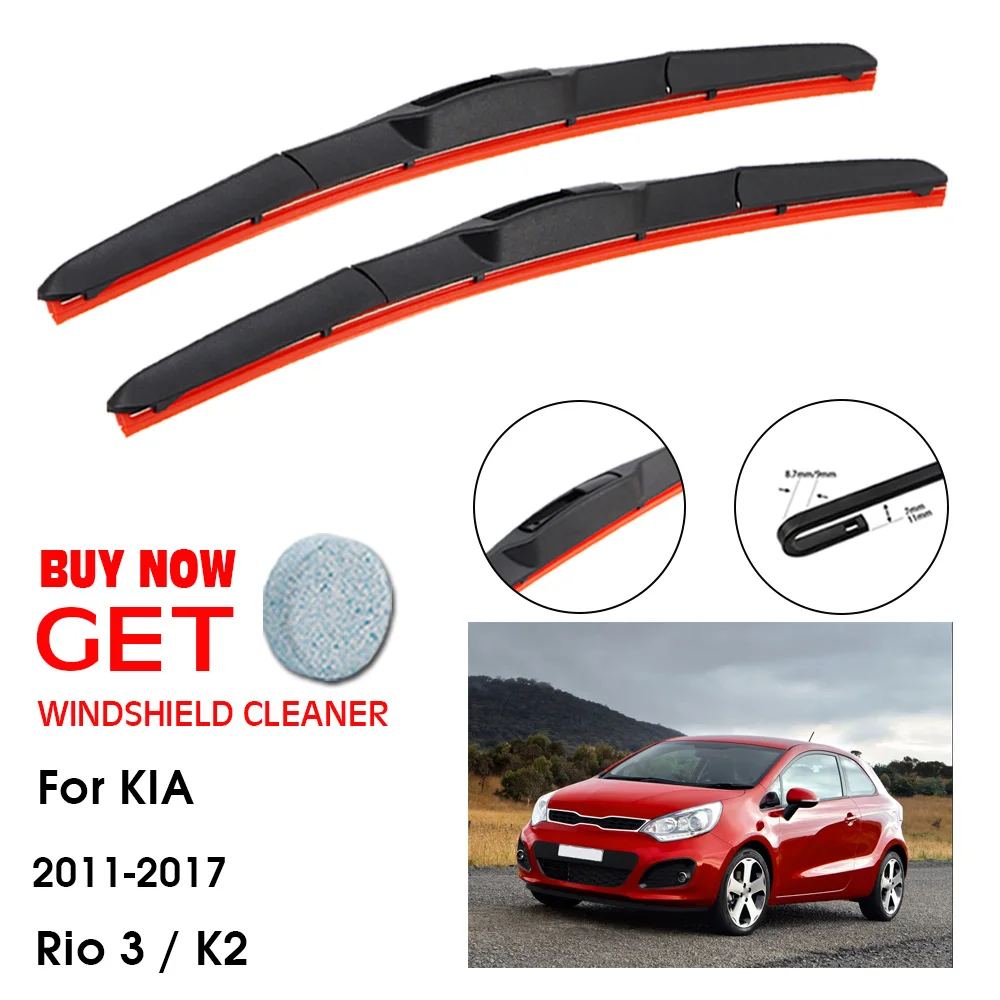 

Car Wiper For KIA Rio 3 / K2 26"+16" 2011-2017 Front Window Washer Windscreen Windshield Silica Gel Wiper Blades Accessorie