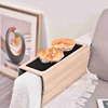 Quality Bamboo Wood Sofa Arm Tray Table Anti-Slip Armrest Organizer Protector Drink Holder Coaster 5
