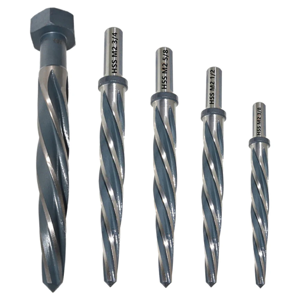 1pc 1/2inch 3/8inch Shank Bridge Reamer HSS Tapered Reamer High Speed Steel Spiral Flute Drill Bit Electric Drill Screw Cutting 6