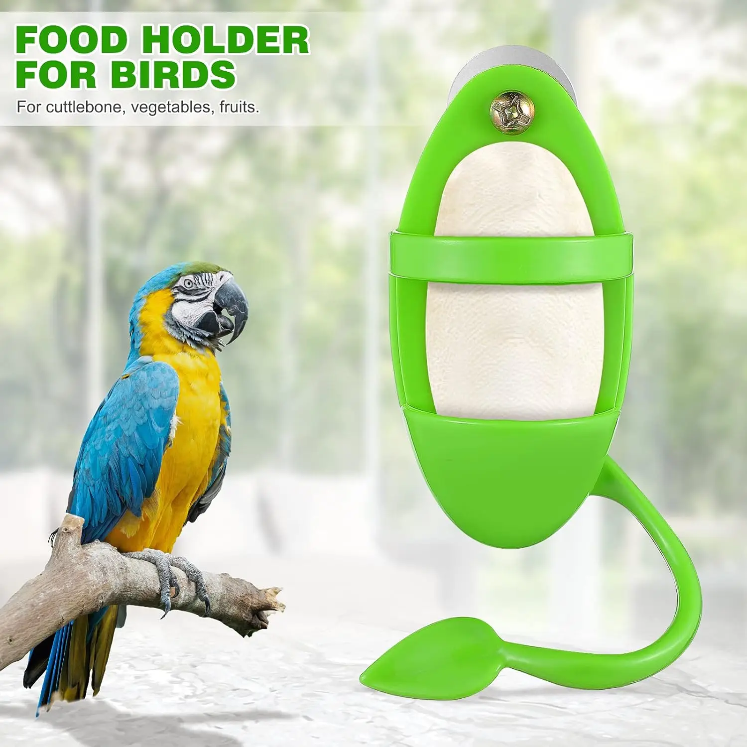 Pet Parrot Feeder Hanging Cage Fruit Vegetable Container Feeding Cup Cuttlebone Stand Holder Pet Cage Accessories Supplies