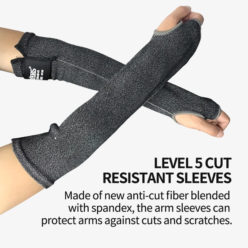 Manches Résistantes à la Coupure Sans Trou de Pouce 18 Protection des Bras de Morsure pour la Peau Mince Anti Abrasion Garde de Bras de Sécurité pour la Cuisine de Jardin 1