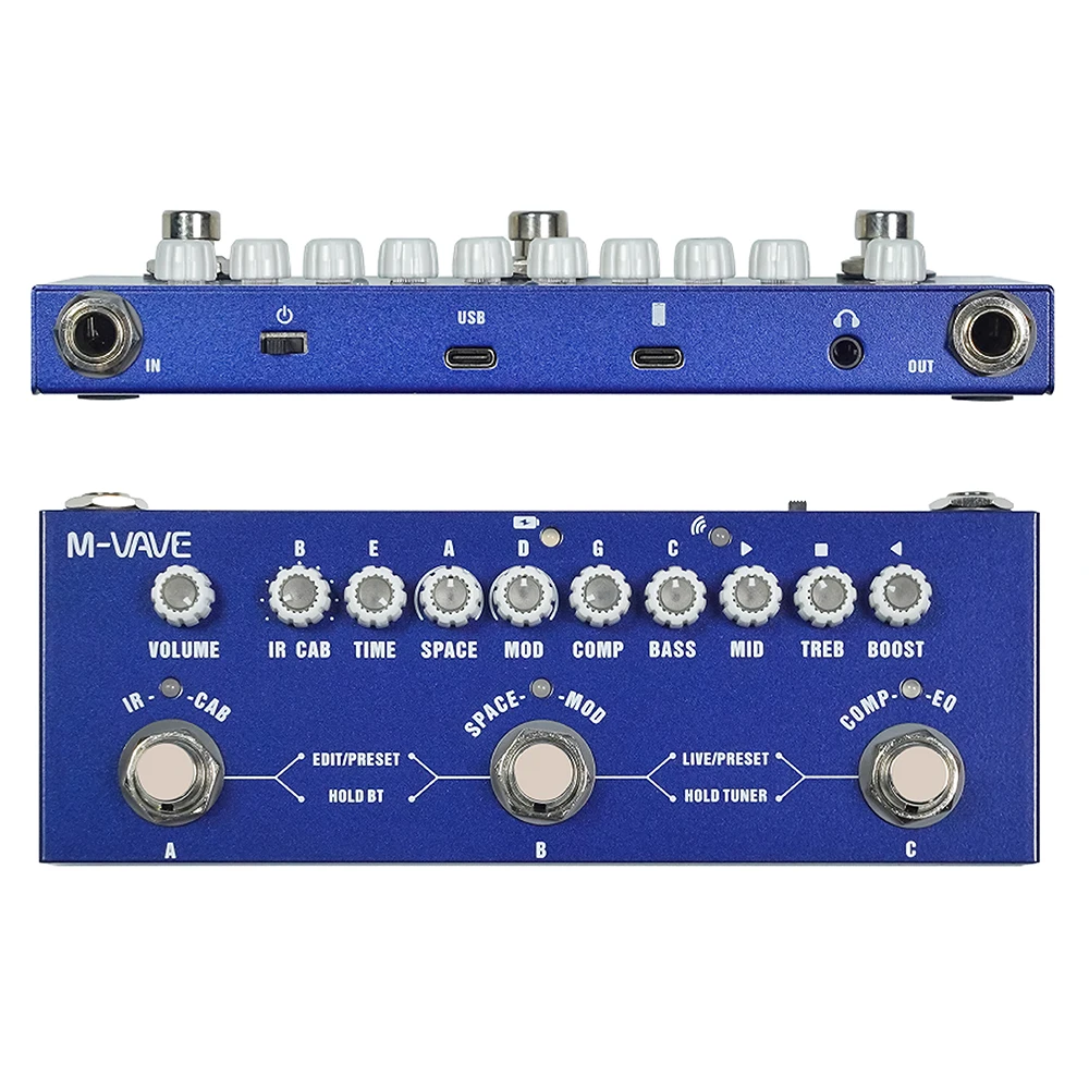 M-VAVE マルチエフェクター ギターペダル MK300/ブラック