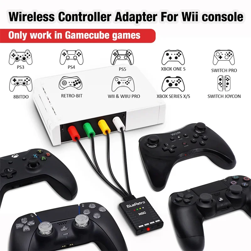 NGC BlueRetro For Nintendo GameCube Console Wireless Game Controllers Adapter To PS3 PS4 PS5 8bitdo Switch Pro wii Controllers