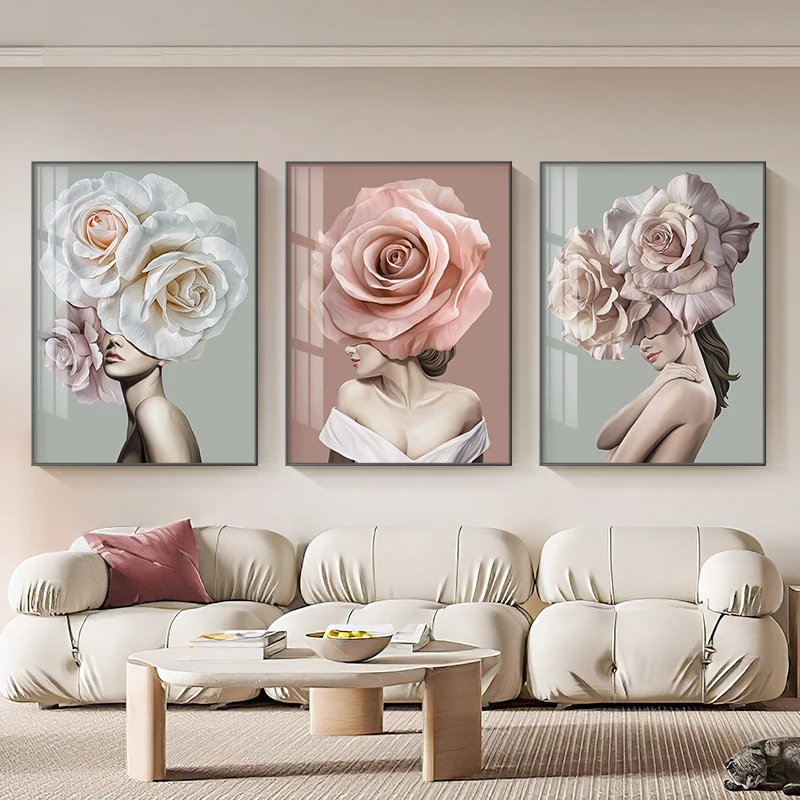 Cuadros decorativos modernos, arte de moda, flores sexuales, pintura en  lienzo para sala de estar, carteles de arte de pared, impresiones sin marco  - AliExpress