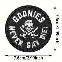 GOONIES NEVER SAY DIE Funny Meme Tactical Velcros Patch на липучке - военный вышитый значок для рюкзака Molle — изображение 5