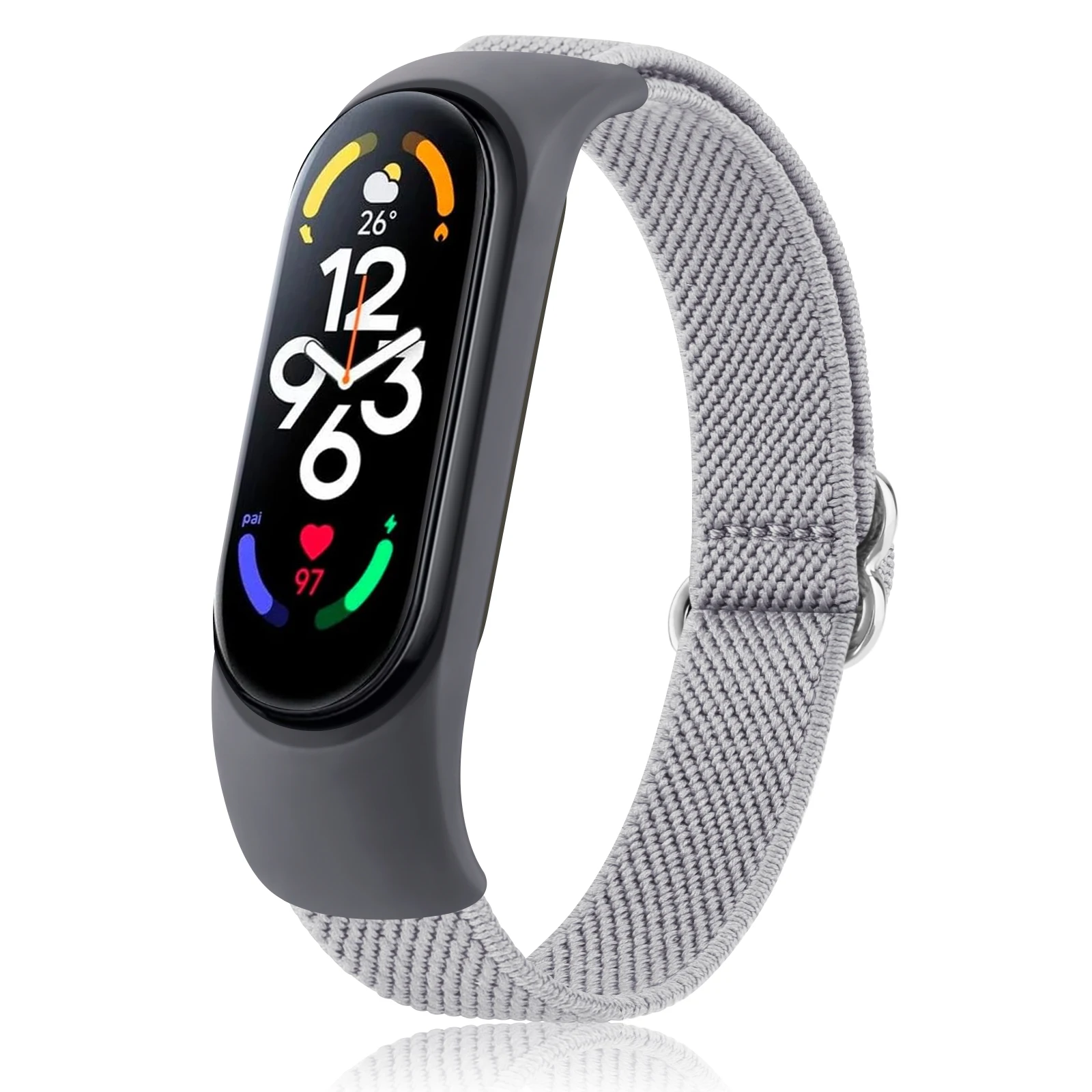 ตัวเลือกสินค้า สายนาฬิกาปรับได้ ยืดหยุ่นสำหรับ Mi Band 7-3