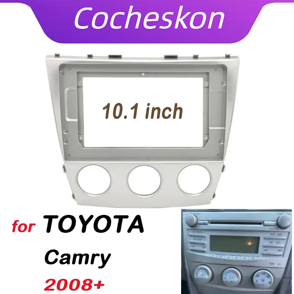 

Автомобильные аксессуары 2 Din 10,1 дюйма радио Fascia DVD GPS MP5 Панель рамка для Toyota Camry 2008 + комплект крепления приборной панели
