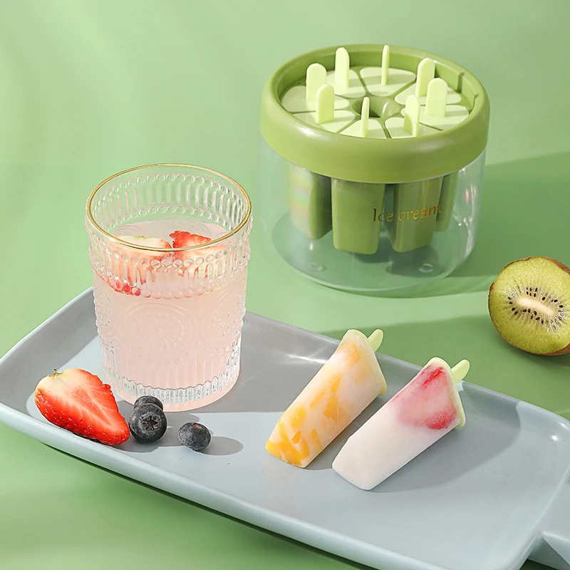 8 Grids Ice Cream Mold Ice Mould Handmade Dessert Popsicle Mold For Freezer  Fruit Ice Cube Maker Reusable Ice Pop Maker Mould - Ice Cream Tools -  AliExpress