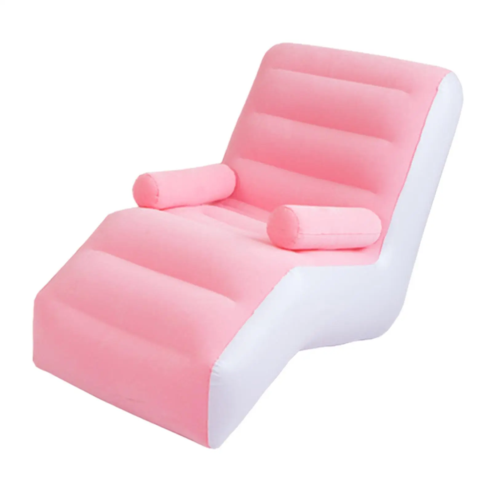 Folding Lazy Sofa with Armrests PVC Soft Folds Compactly Inflatable Sofa for Garden Leisure Gaming Lunch Break Indoor Outdoor