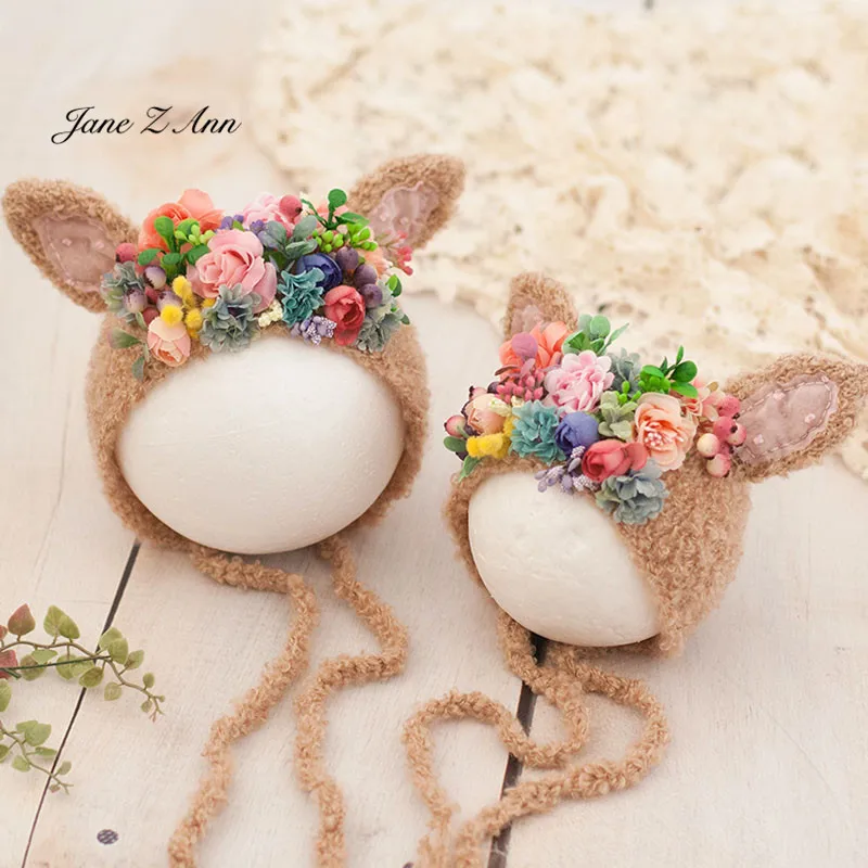 

Jane Z Ann Cute Flower hat Newborn /100 days baby photography theme clothingcreative studio shooting photo props