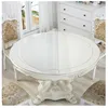 Round Tablecloth Transparent Soft PVC Waterproof Oilprpoof Living Room Dining Tables Kitchen Desk Protector Home Decor 1.0mm (11 1