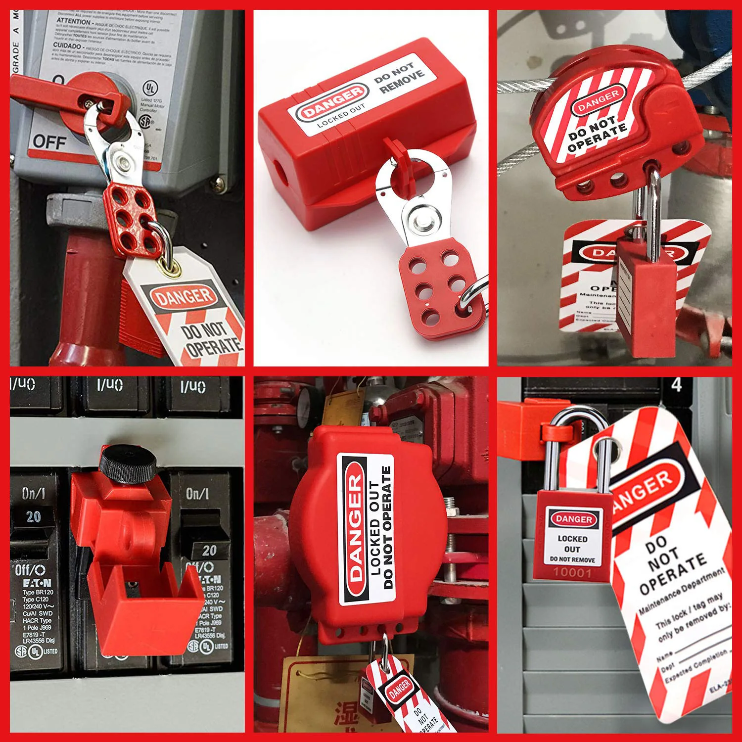 Lockout Tagout Station Breaker Loto Kit Loto Hasps,Loto Tags