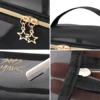 5pcs/Set Mesh Makeup Bags Black&Heart Portable Cosmetic Pouches Washbag 6