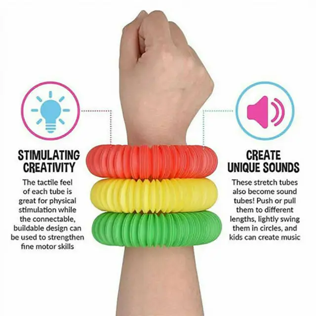 for Kids Flexible for Kid Toy 6Pcs Tube Toys Sensory Tactile Stimulation Inspiring Stress-relieving Pipe Toys for Kids 3