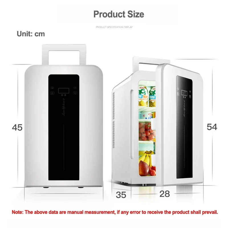 22L CNC Dual-core Car/home Refrigerator With Single Door Student Dormitory Small Refrigerator DC12V / AC220V 1pc