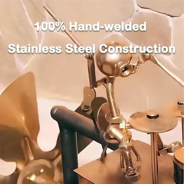 Moulin à Vent En Métal Fait à La Main – Figurines Et Statues Musicales De Percussionniste – Figurine