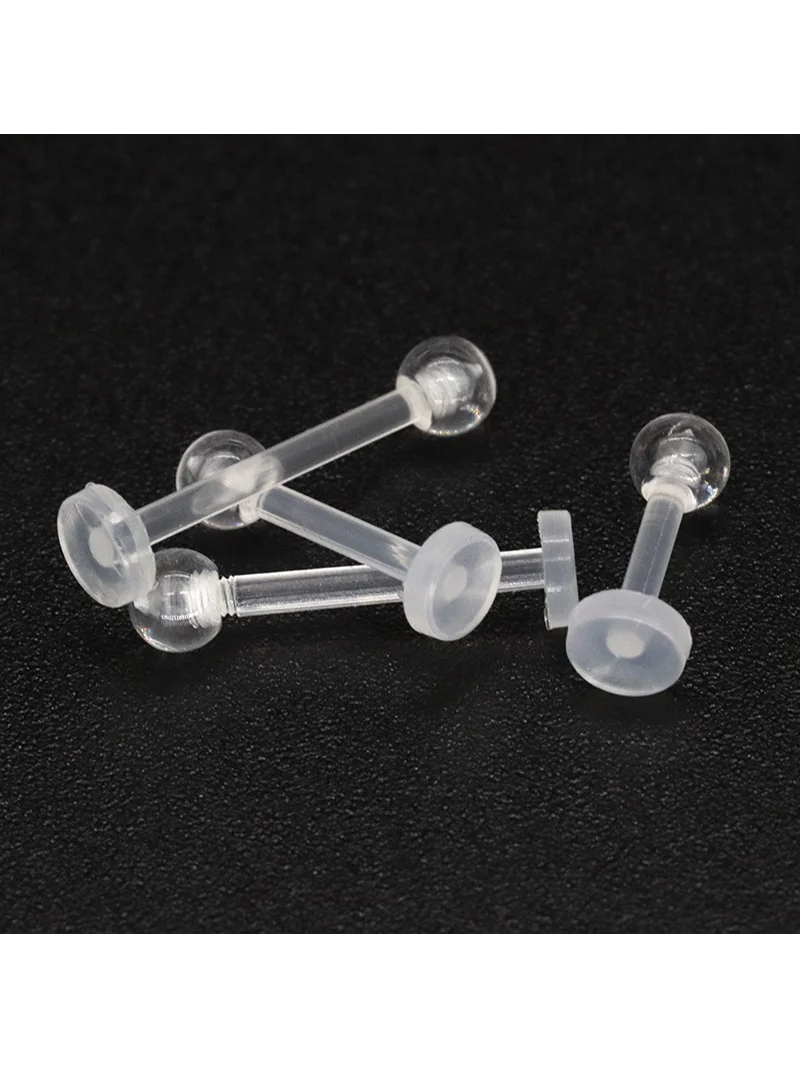 10PC/set Clear Acrylic Lip Rings Monroe Labret Studs Piercing Jewelry Gift Bioflex Ear Tragus Helix Earring Retainer 6/8/10mm piercing jewelry body piercing jewelry body jewelry