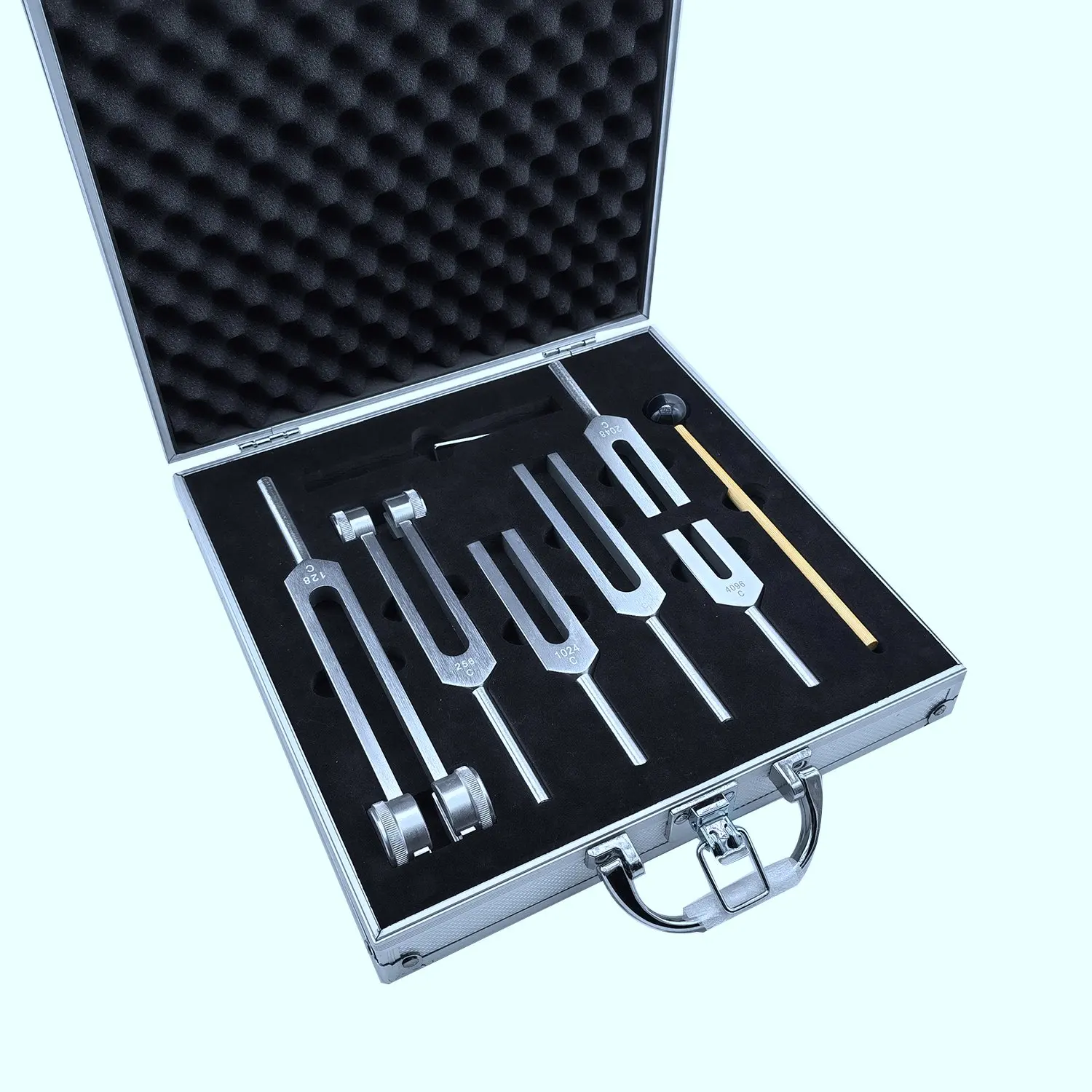 128Hz 256Hz 512Hz 1024Hz 2048Hz 4096Hz Healing Chakra Tuning Fork Hammer Tool for Sound Healing Therapy 2