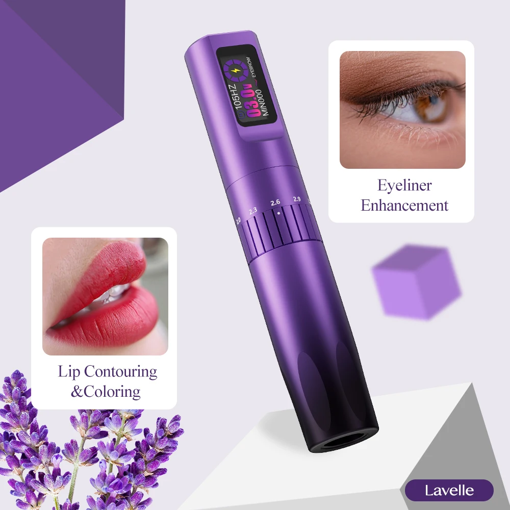 INKin Lavelle 調整可能ストローク ワイヤレス永久メイクアップマシン