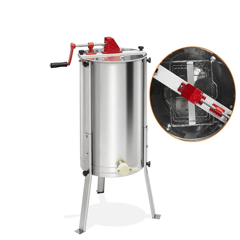 

Pemasok Pabrik 2 Bingkai Food Grade 304 Stainless Steel Ekstraktor Madu Manual/Mesin Madu Shake/Sentrifugal Madu