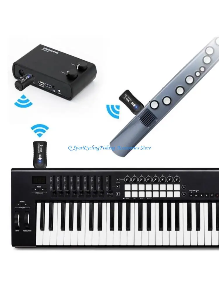 5 PIN Low Latency Wireless MIDI Adaptor MIDI Guitar System Receiver Transmitter
