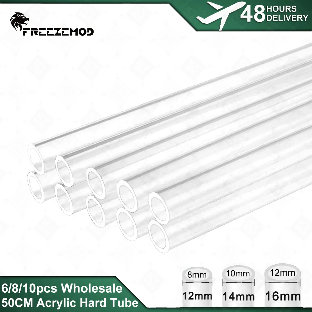 Acrílico Tubo Transperant Tubo Duro Refrigerador de Água Pmma Super Liquid Cooling Mod Atacado 50cm od 12 mm 14 mm 16 mm Pcs Pcs Peças 10 Alta Qualidade