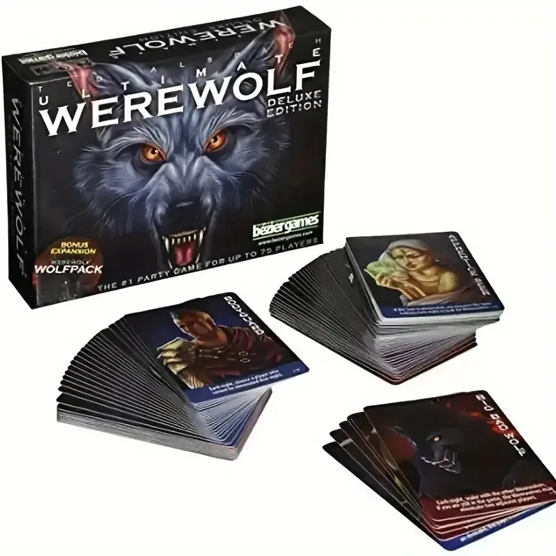 1 Box Ultimate Werewolf Deluxe Edition, Engaging Social Deduction, Fast-Paced Gameplay, Hidden Roles & Bluffing Party Board Game 1