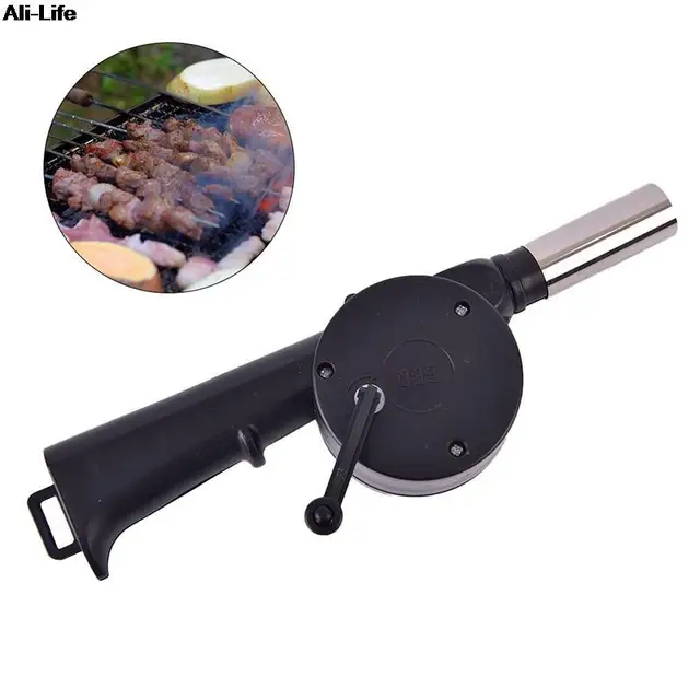 1Pc Bbq Ventilátor Légfúvó Kültéri Főzés A Barbecue Tűz Fúvókához Kézi Forgattyú Szerszám Piknik Kempinghez - Image 5