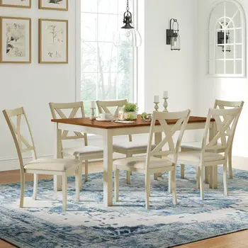 7-Piece Wood Dining Table Set 1