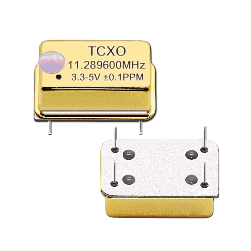 TCXO DIP-14 11.2896M 11.2896MHZ Gold Plated Rectangular Temperature Compensated Crystal Oscillator 3.3V-5V 0.1PPM