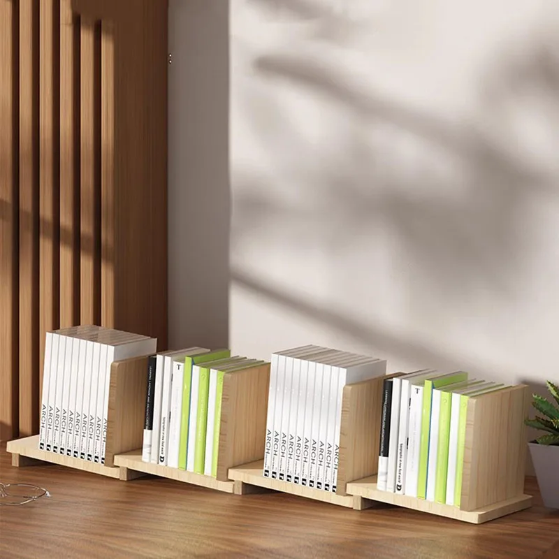 Magazine Shelf Office Bookshelf Books Desk Rack Print Floor Racks Desktop Table Organizer Wood Folding Furniture Space Savers