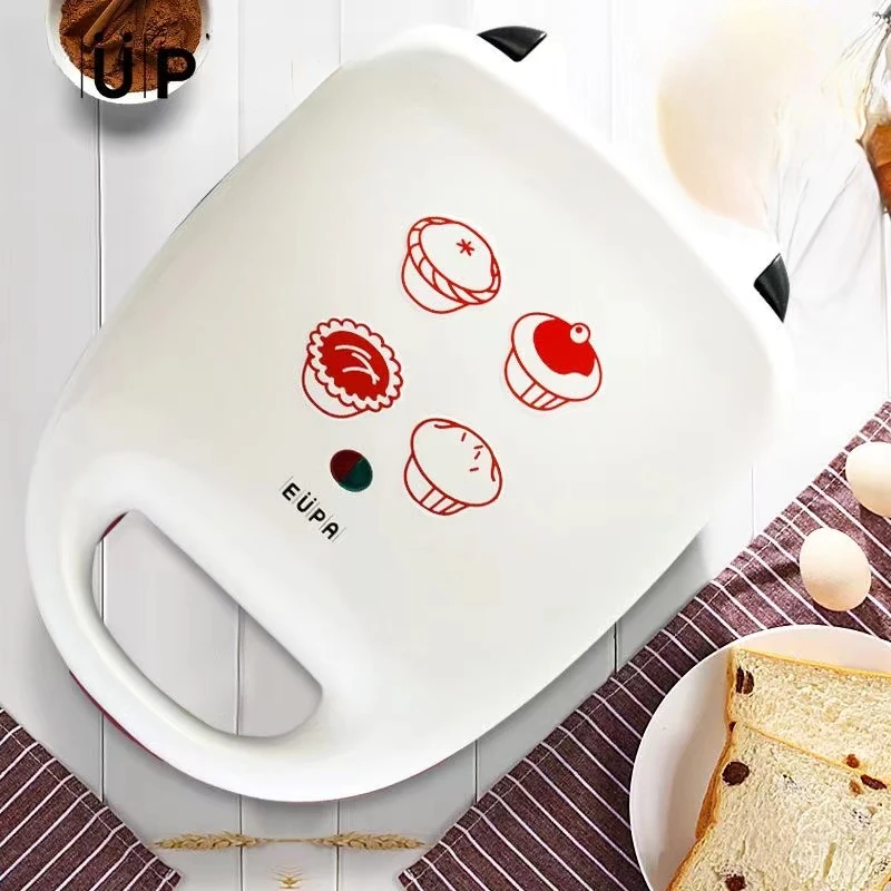 DIY 빅 사이즈 다기능 베이킹 케이크 기계, 와플 메이커, 티타늄 코팅, 이중층 가열 트레이, 220V
